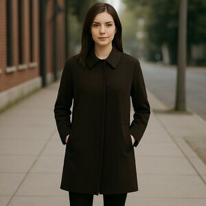 Anne Klein Trench Coat Snap front Size L